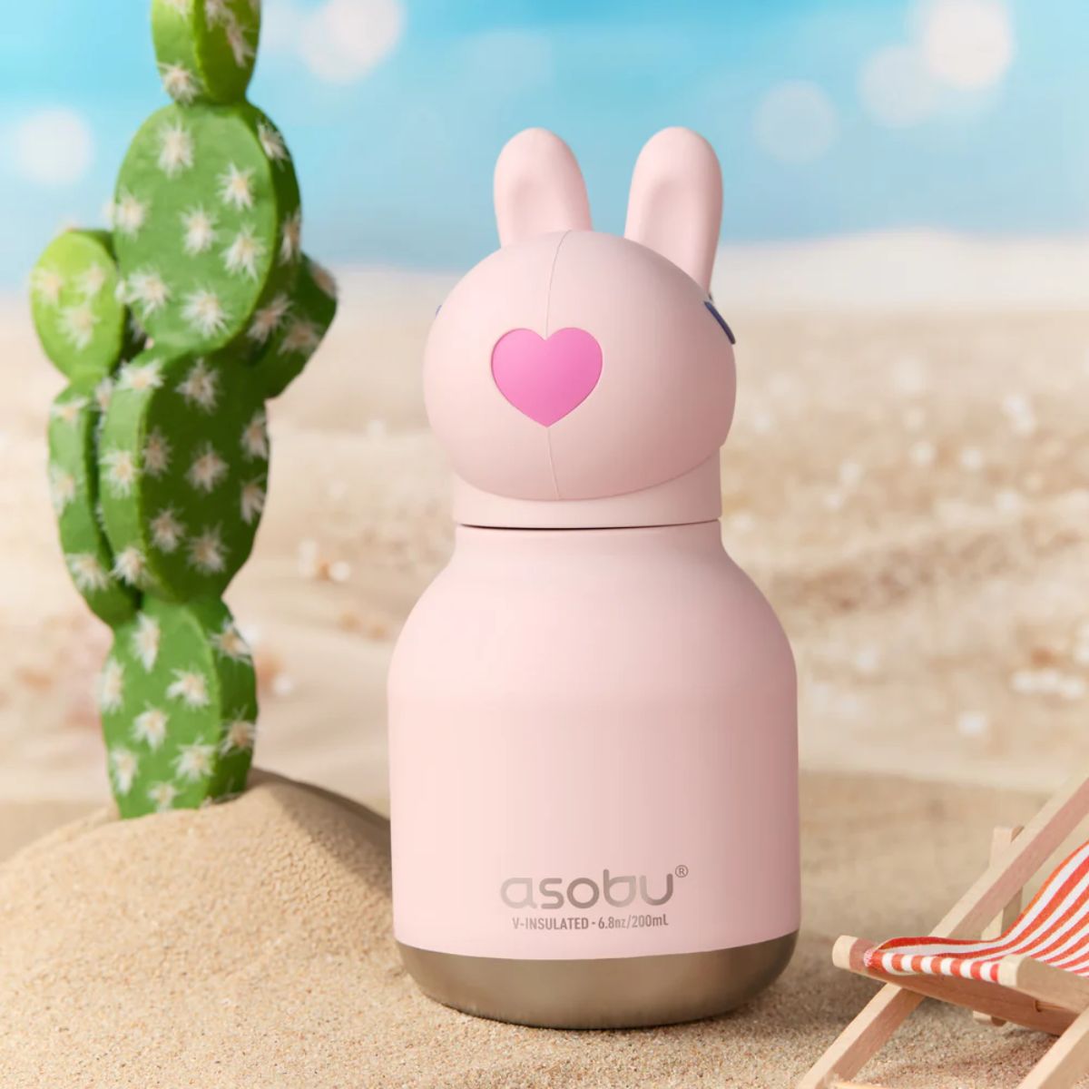 ASOBU Mini Bestie Bottle 6.7 oz - Bunny - Compact and Travel Friendly Design