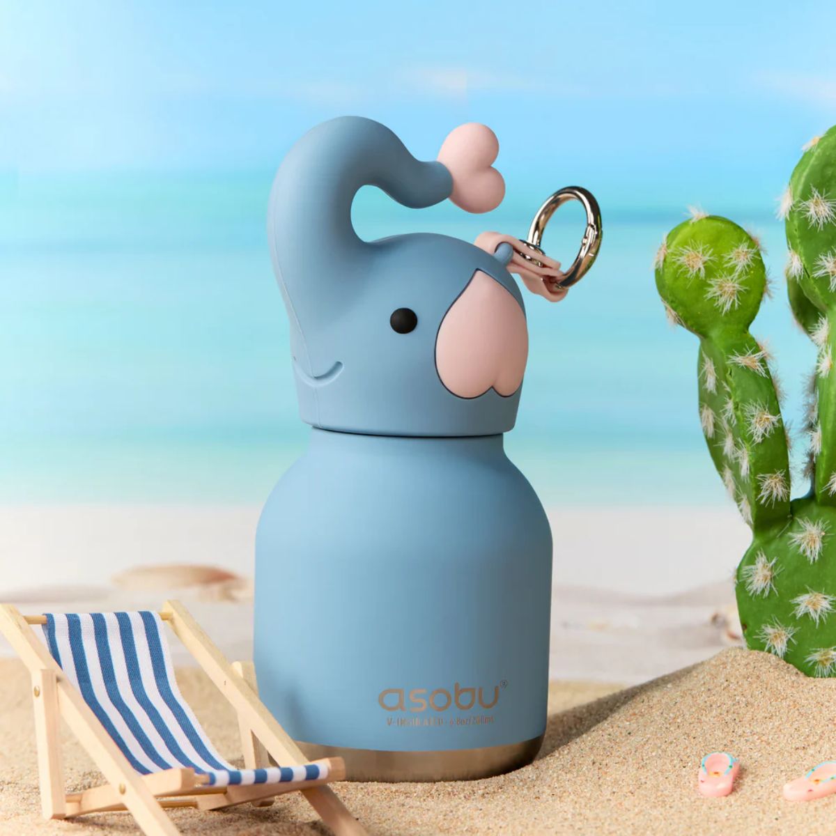 ASOBU Mini Bestie Bottle 6.7 oz - Elephant - Compact and Travel Friendly Design